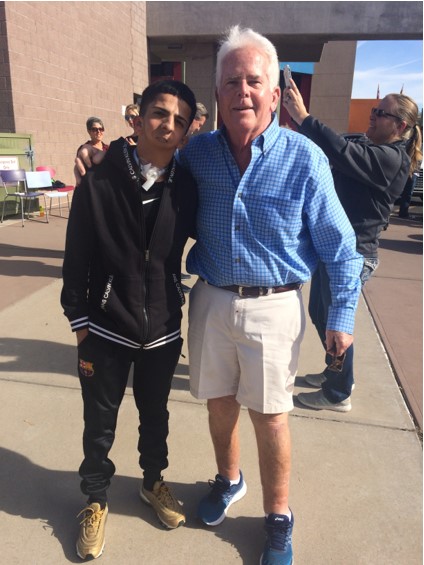 Isaiah Acosta, lifelong patient and advocate for Phoenix Children’s Hospital, with S4SC founder Brian Billideau.