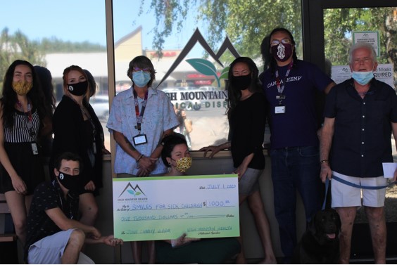 receiving the June 2020 Charity of the Month $1,000 grant from Flagstaff-based High Mountain Health.