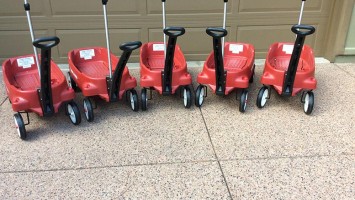 Red Wagons Being Donated